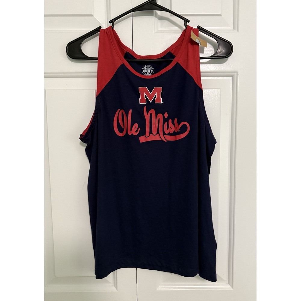 Women's Rivalry Threads 91 Ole Miss Sleeveless Shirt Tank Top Size M Read